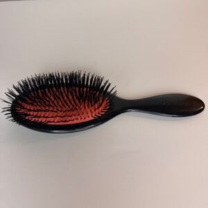 Spornette 21 Cushion Hair Brush Black Red Nylon Bristle Oval Detangling Salon